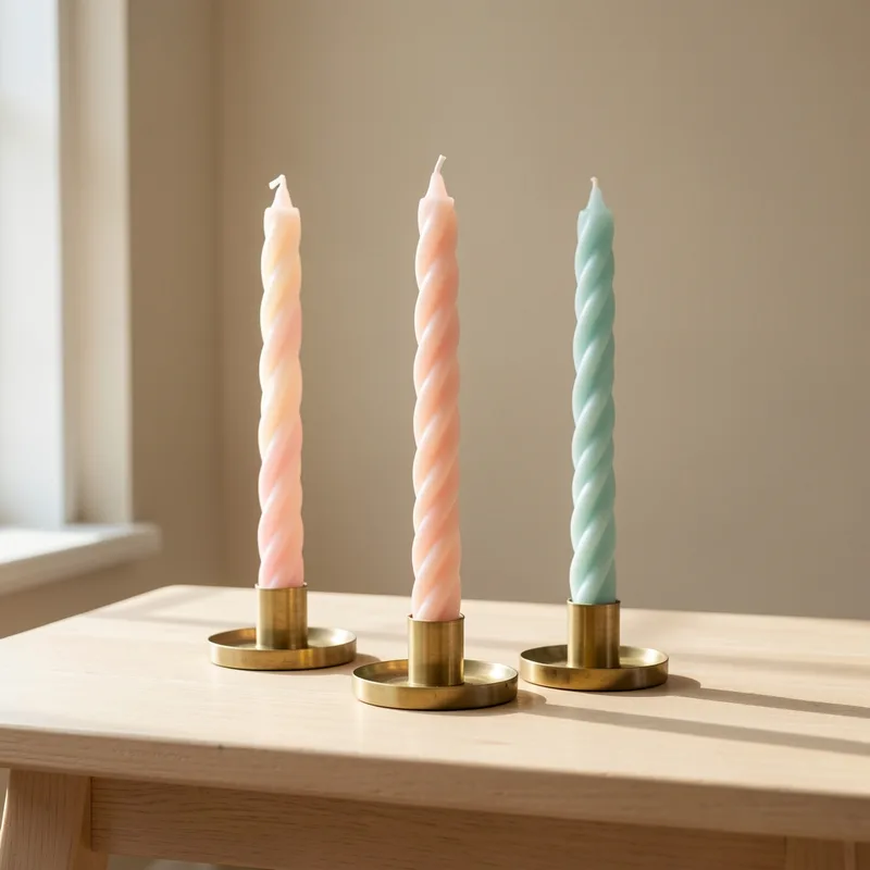 Bougie spirale : la torsader et la mettre en scène