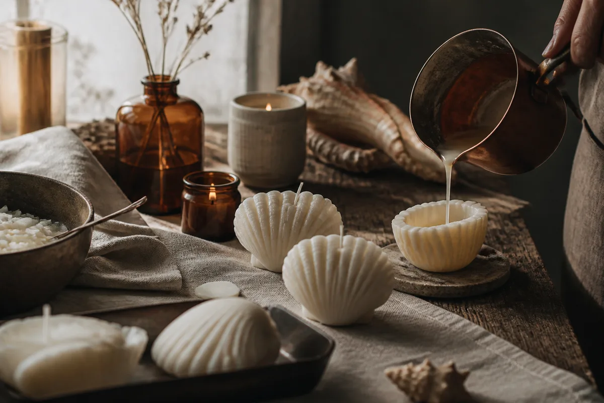 Bougies coquillage : le souffle marin dans la déco