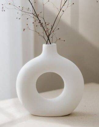 Vase de décoration en forme de bagel